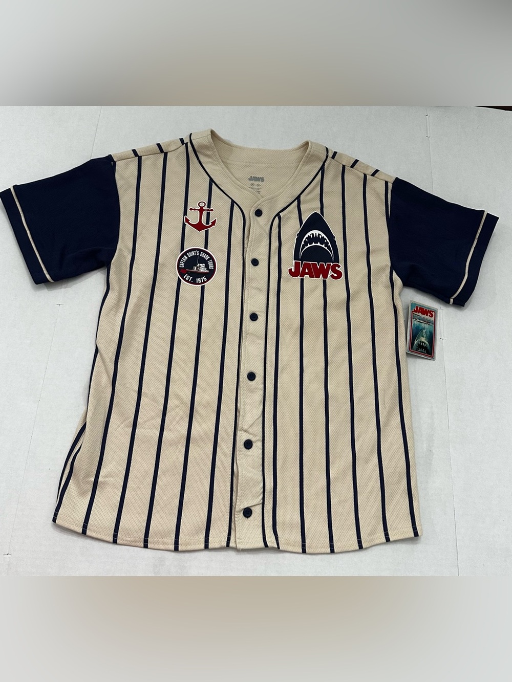 Jaws Boys Graphic Baseball Jersey with Short Sleeves, Size XXL(18) NWT's